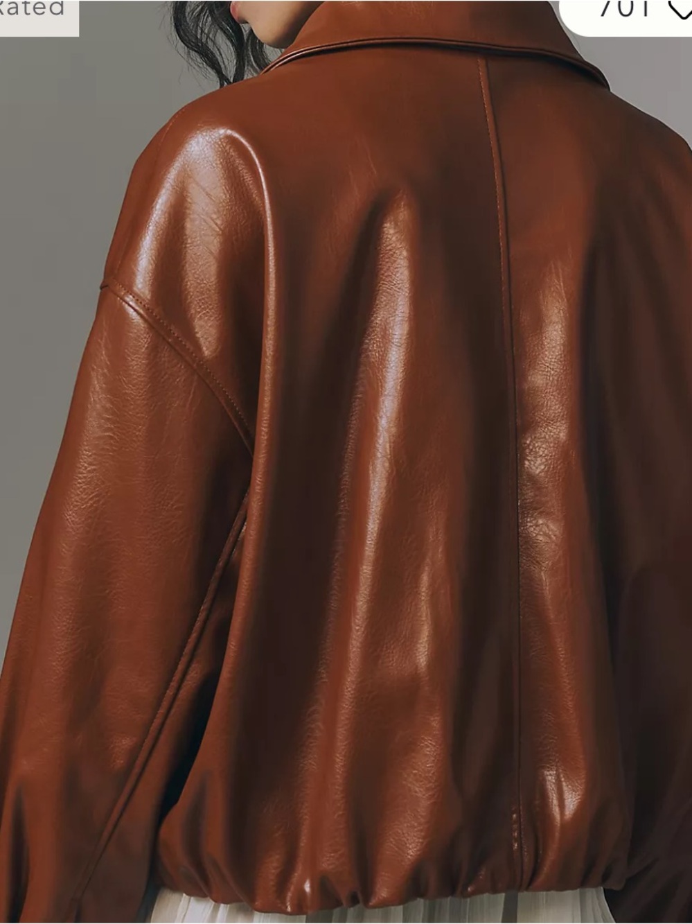 Pilcro Cohen Funnel Neck Bomber Jacket on Sable - Picture 3 of 5